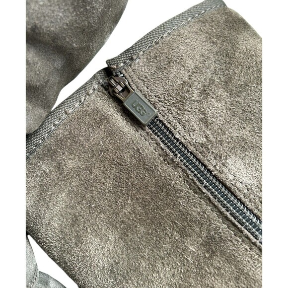 Ugg Rock Star Womens Studded Olive Green Suede Shearling Knee High Boots Sz 8 - Picture 8 of 13